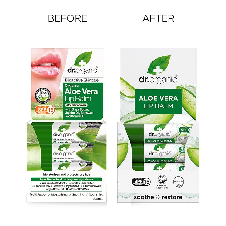 Dr Organic Aloe Vera Lip Balm 5.7ml